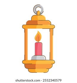 candle light lamp isolated icon