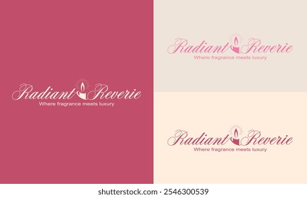 candle light line art logo vector logo design