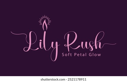 Candle light location logo design