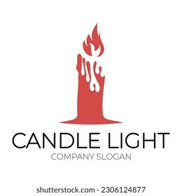 candle light logo design template illustration seamless vector icon