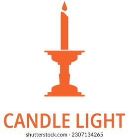 candle light logo design template illustration seamless vector icon