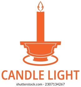 candle light logo design template illustration seamless vector icon