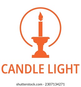 candle light logo design template illustration seamless vector icon