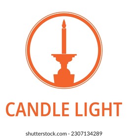 candle light logo design template illustration seamless vector icon