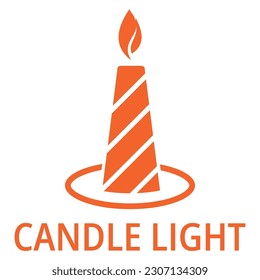 candle light logo design template illustration seamless vector icon