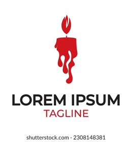 candle light logo design template illustration seamless vector icon
