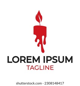 candle light logo design template illustration seamless vector icon