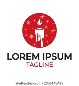 ilustración de diseño de logotipo de luz de la vela icono de vector sin inconvenientes