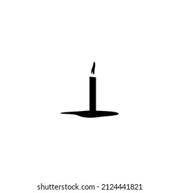 logotipo e icono de la luz de la vela
