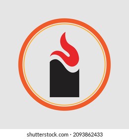 Plantilla de diseño de ilustración de logotipo de luz de velas