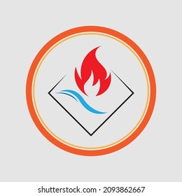 Candle light logo illustration design template