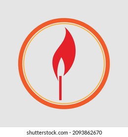 Candle light logo illustration design template