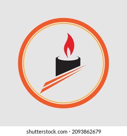 Plantilla de diseño de ilustración de logotipo de luz de velas