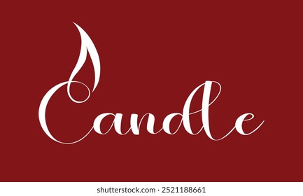 Candle Light Minimalist Logo Romance Luxury Business Ornament and Decoration Sign Symbol