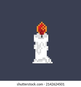 candle light in pixel style