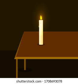 diseño vectorial de sala de luz de velas