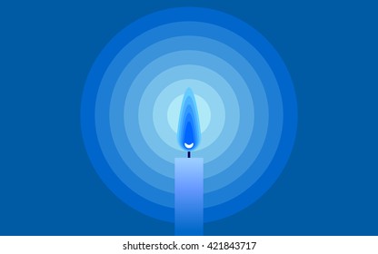 Candle Light spread from center blue tone