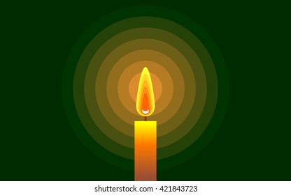 Candle Light spread from center green tone