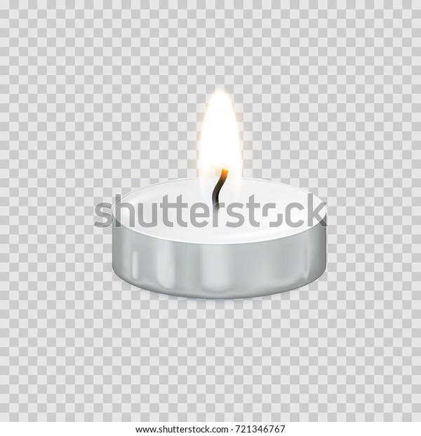 Candle light or tea light flame isolated 3D\
icon on transparent background. Vector tealight or burning\
candlelight for Happy Diwali festival, birthday greeting card\
design or wedding\
decoration