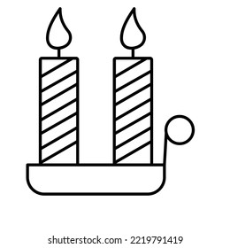 Luz de velas Icono de vectores de color de moda que puede modificar o editar fácilmente

