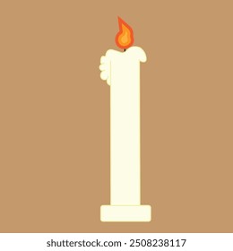  Candle  light vector flat icon illustration