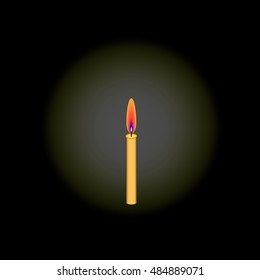 Candle Light. Vector illustration.