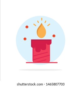 Candle, Light, Wedding, Love Abstract Circle Background Flat color Icon. Vector Icon Template background