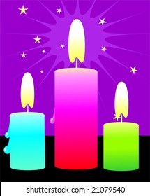    candle lighted	