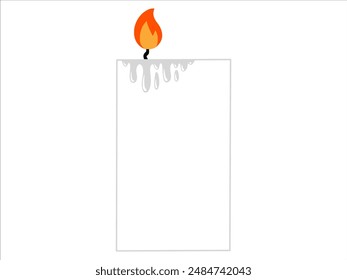 Candle Line Art Frame Background