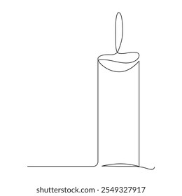  candle line art vector illustration