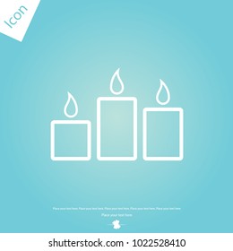 candle line icon