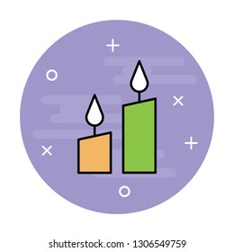 Candle line icon