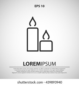 candle line icon