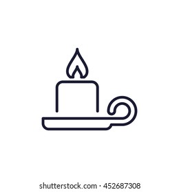 candle line icon