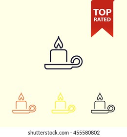 candle line icon