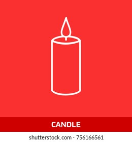 candle line icon