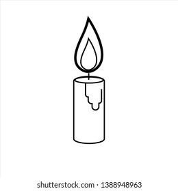 candle line icon, best vector flat icon.