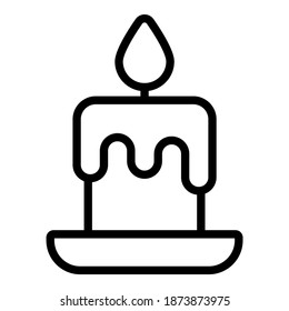 candle line icon, Christmas and celebrations. Outline symbol collection. Editable vector Design