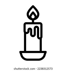 candle line icon illustration vector graphic