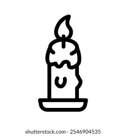 Icono de línea de vela ilustración Vector gráfico. Gráfico simple del Vector de la ilustración del elemento, conveniente para el App, los Sitios web, y las presentaciones aisladas en el fondo blanco
