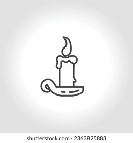 Candle line icon. Candle isolated icon
