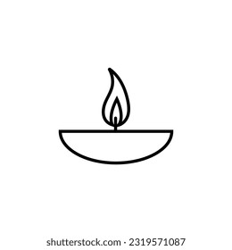 Candle line icon, logo vector