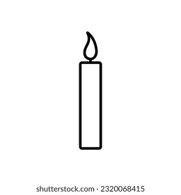 Candle line icon, logo vector