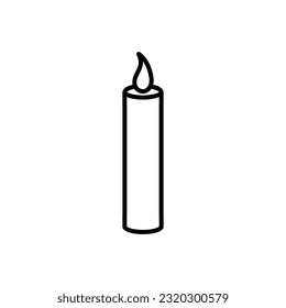 Candle line icon, logo vector