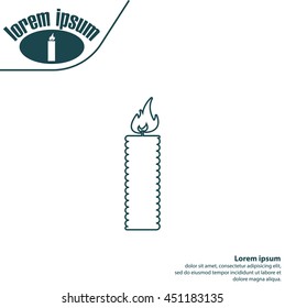 Candle line icon - Vector