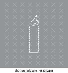 Candle line icon - Vector