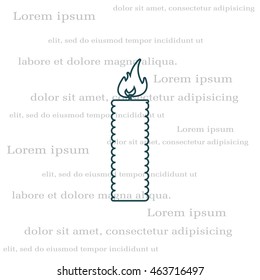 Candle line icon - Vector