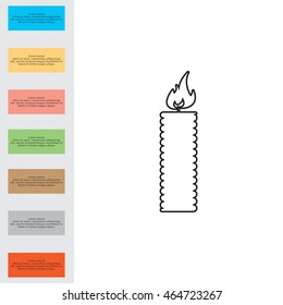 Candle line icon - Vector