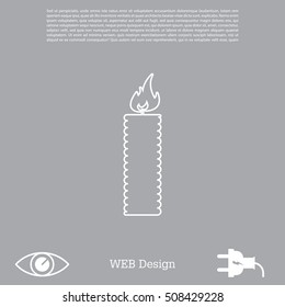 Candle line icon - Vector