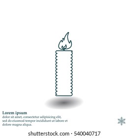 Candle line icon - Vector